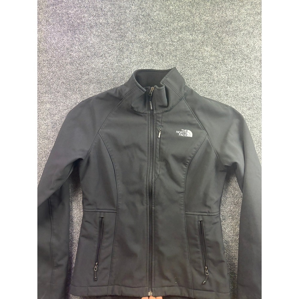 The North Face WindWall Jacket Womens S Black Full Zip Softshell Fleece Lined